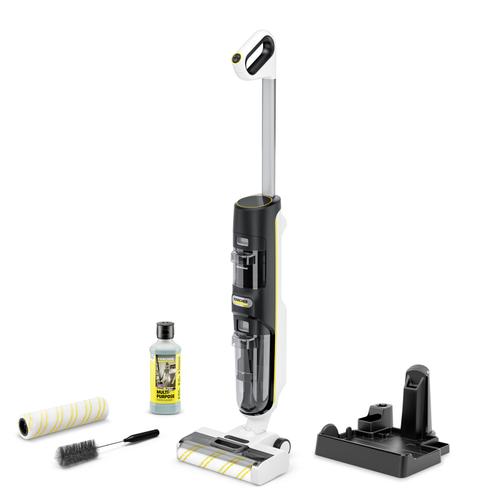 Aspirator vertical cu mop 3in1 Karcher FCV 4 EXTRA+, 180 W, Autonomie 45 minute, Recipient apa 0.75 L/0.45 L (Negru/Alb)