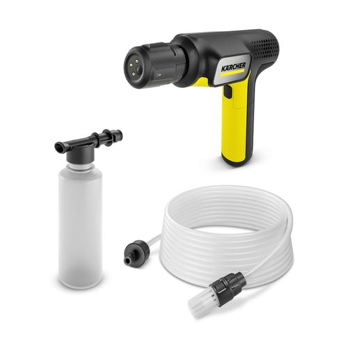 Aparat de spalat cu presiune medie Karcher OC Handheld Compact, 15 bar, 150 l/h, Acumulator 7.2 V, Autonomie 30/12 minute (Galben)