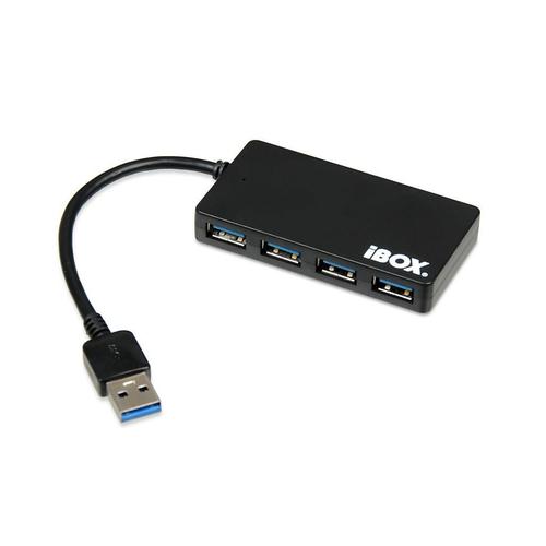HUB USB I-BOX USB 3.0 SLIM, 4 porturi USB 3.0 (Negru)