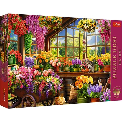 Puzzle 1000 piese - Tea Time - Pregatire pentru primavara - Tea Time - Trefl