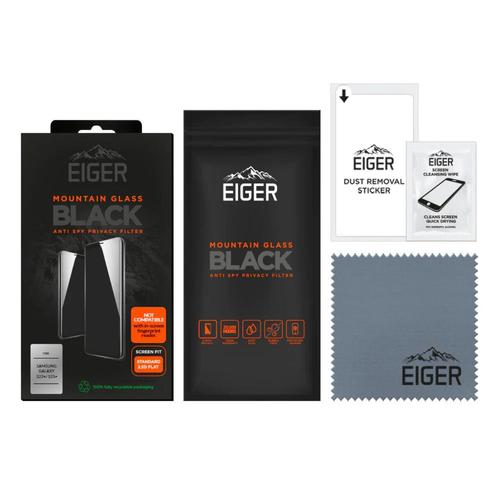 Folie Sticla Eiger EGMSP00240 Mountain Glass Privacy pentru Samsung Galaxy S23 Plus (Transparent/Negru)