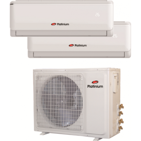 Aparat de aer conditionat dublu split Platinium 2PE-18HR32/ In-09WiFi+In-12WiFi, 9000+12000 BTU, Clasa A++, I feel, Eco, Autorestart, Wi-Fi (Alb)