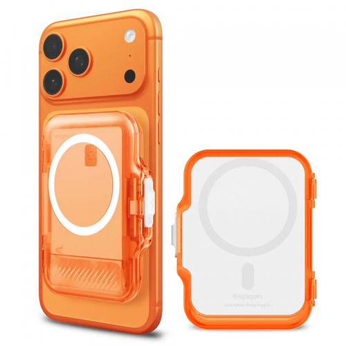 Portofel MagSafe, Spigen, TinTap MagFit+, Portocaliu Satinat