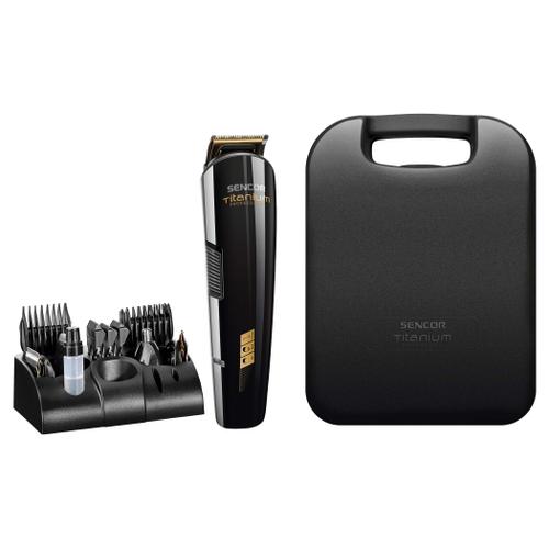 Set aparat de tuns Sencor SHP8305BK, Autonomie 60 minute, 12 accesorii (Negru)