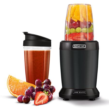 Blender smoothie Sencor SNB4303BK, 1200 W, Cana 1 l si 0.8 L, 22.000 RPM, Functie Pulse (Negru)