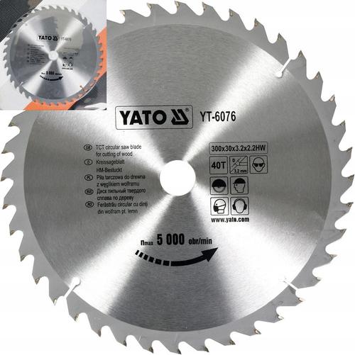 Disc Yato YT-6076 300x40Tx30mm, 40 dinti, pentru taiere lemn