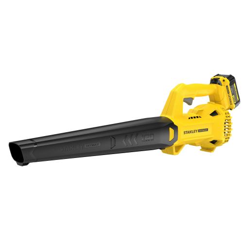 Suflanta pentru frunze/universala pe acumulator Stanley FatMax SFMCBL714M1, 18V V20, brushless, viteza variabila pana la 145 km/h, debit de aer de 5.7m3/min, include: acumulator 18V 4.0 Ah + incarcator