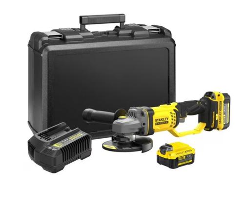 Polizor unghiular Stanley SFMCG400M2K-QW, 125 mm 18V 2x4,0Ah V20 set cu valiza