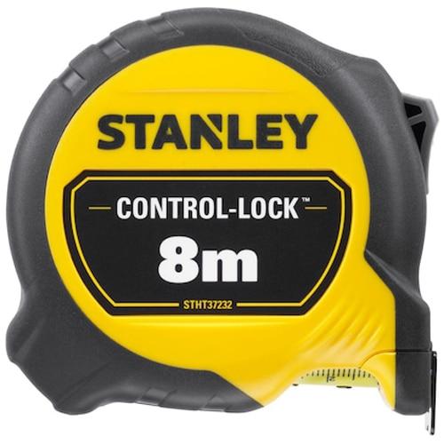 Ruleta 8 m Stanley STHT37232-0 Control-Lock, 25mm latime, frana de deget integrata pentru control suprem si durata de viata prelungita a benzii, imprimare pe ambele fete ale lamei pentru masuratori incomode sau deasupra capului