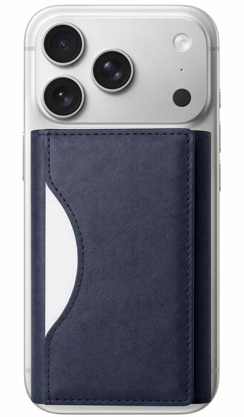 Portofel MagSafe, OEM, Triple Wallet, Bleumarin
