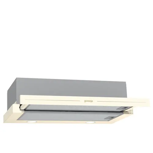 Hota Gorenje BHP62CLI, Telescopica, 435 mc/h, Filtru Aluminiu, Control mecanic, 1 motor, 141 W, Bej