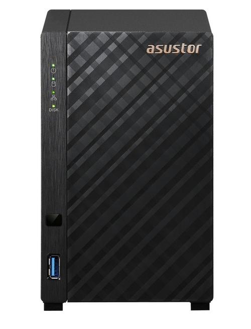 NAS Asustor AS1202T, 2 Bay-uri, Procesor Quad-Core 1.7GHz CPU, 2.5GbE Port, 1GB DDR4 (Negru)