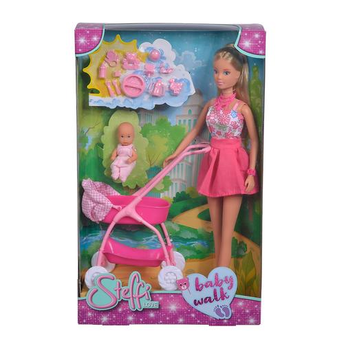 Papusa Steffi Love  si carucior bebe