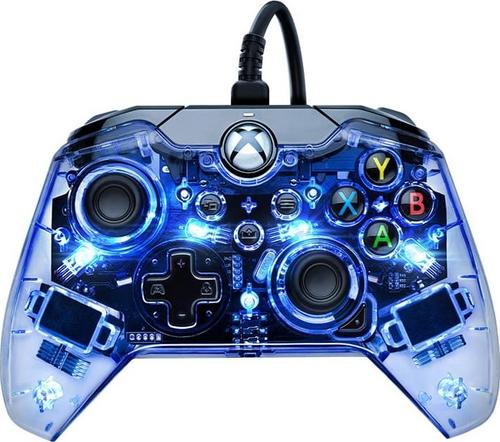 Controller cu fir PDP Afterglow, Pentru Xbox Series X (Albastru/Transparent)