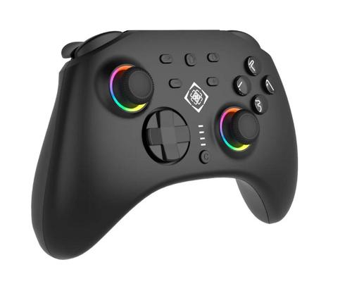 Controller Wireless Deltaco GAM-198 pentru Nintendo Switch 2, RGB (Negru)