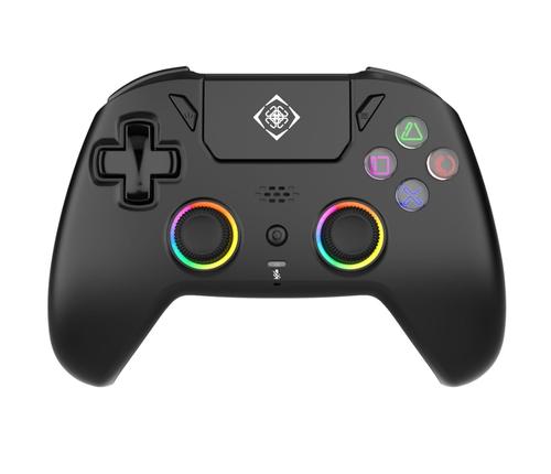 Controller Wireless Deltaco GAM-189, Pentru PS5, RGB (Negru)