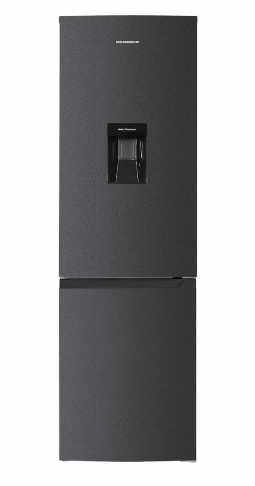Combina frigorifica HEINNER HCNF-HM291INVDGWDE, 291 L, Clasa E, Dozator de apa, Compresor Inverter, Lumina LED, H 186 cm (Gri antracit)