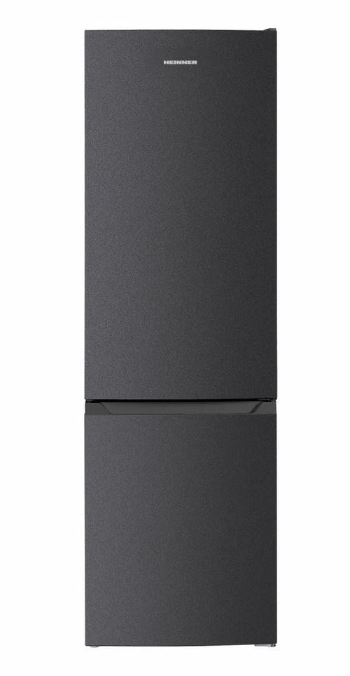 Combina frigorifica HEINNER HC-HM262DGE++, 262 L, Clasa E, Control electronic, Lumina LED, Usi reversibile, H 180 cm (Gri antracit)