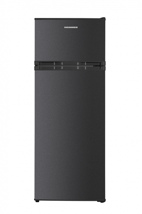 Frigider cu 2 usi HEINNER HF-H2206DGE++, 206 L, Clasa E, Lumina LED, Usi reversibile, H 143 cm (Gri antracit)