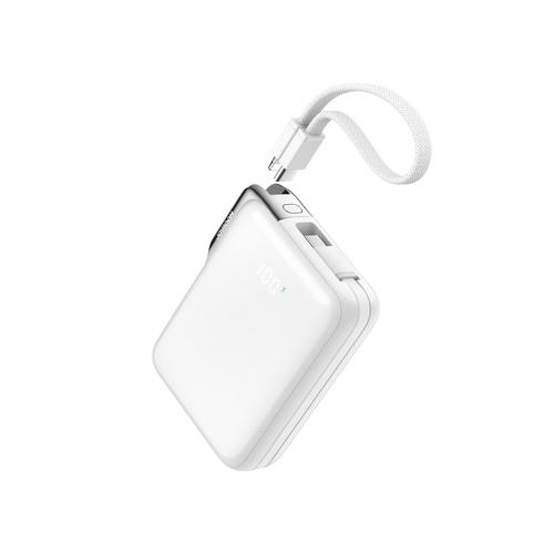 Baterie externa portabila Joyroom JR-PBF27 Pro, 10000 mAh, 30W, 1x USB-C, 1x Lightning, 1x Cablu USB-C, Alb