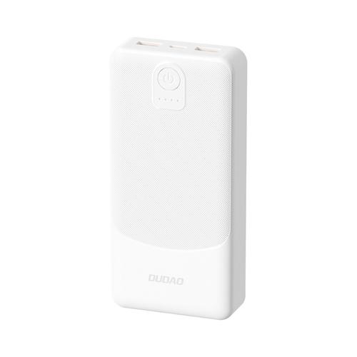 Baterie externa portabila Dudao K10Pro, 20000 mAh, 2A, 2x USB-A, Alb