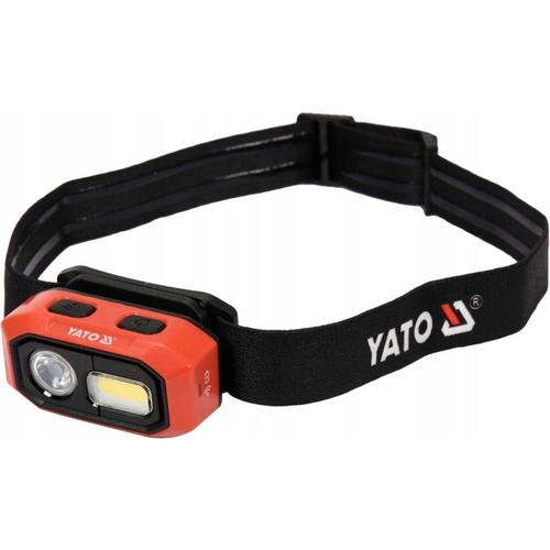 Lanterna de cap YATO YT-08592, Aluminiu/ABS, LED, 480 lm, IP54, Negru/Portocaliu
