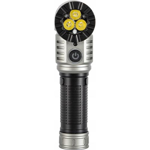 Lanterna Yato YT-085613, 20W, 2500lm, 5 moduri, rotativa, 150x36mm, Negru/Argintiu