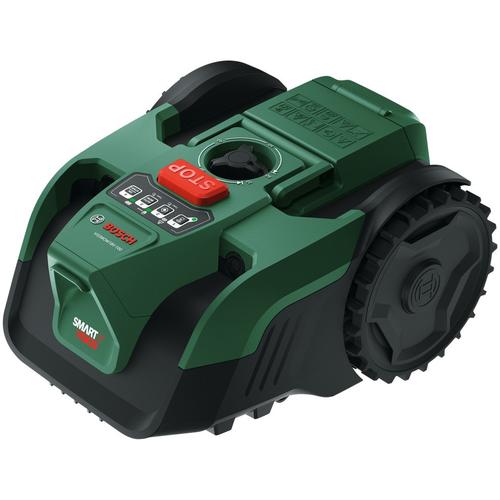 Robot de tuns gazon/iarba fara fir perimetral Bosch VISIMOW18V-100, 18 V, latime de taiere 16 cm, inaltime de taiere 20 - 60 mm, senzori ultrasonici, motor brushless, fara incarcator si acumulator in setul de livrare