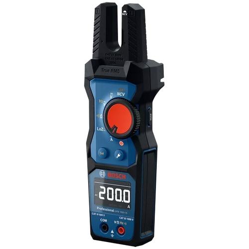 Multimetru cu furca Bosch Professional Fork Meter GFM 1000-15, 1000 V tensiune AC, ± 1.5% + 5 precizie tensiune, 200 A curent alternativ, ± 3.0% + 3 precizie curent alternativ, 60 MΩ interval masurare, CAT IV 600 V / CAT III 1000 V clasa si