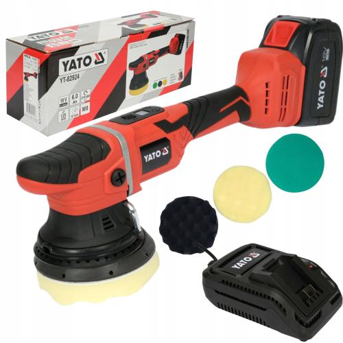 Polizor orbital YATO YT-82924, 18V, 125mm, 4Ah, 3 bureti