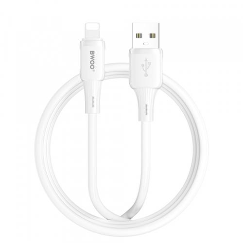 Cablu Date si Incarcare USB-A - Lightning BWOO X329L, 18W, 1m, Alb
