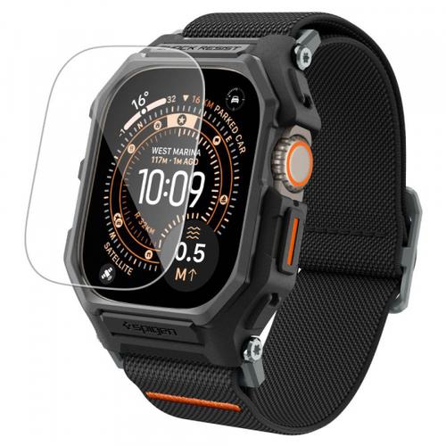 Husa Spigen ACS11415 Lite Fit Pro with Screen Protector pentru Apple Watch Ultra Series, Neagra Mata