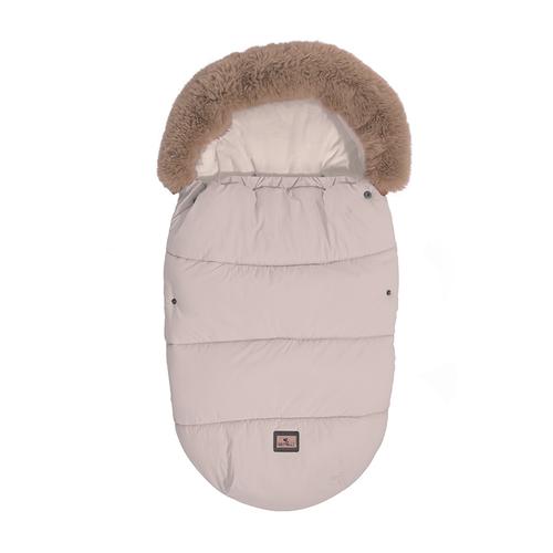 Sac termic de iarna pentru carucior Lorelli, captuseala polar, impermeabil, cu blanita detasabila, Bej