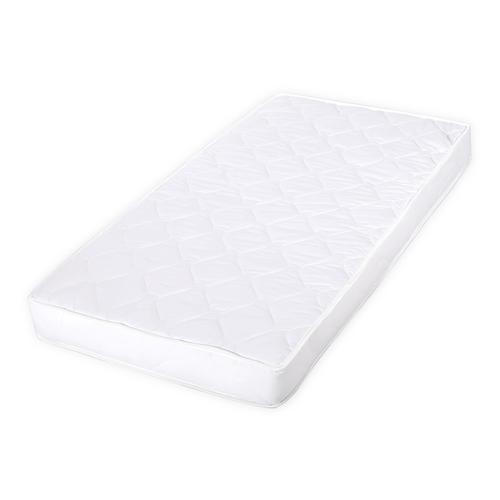 Saltea pat Lorelli Eco Tex, 60x120x10 cm, 2 straturi cocos si spuma elastica, Alb