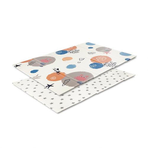 Covoras de joaca termic pentru copii Lorelli Ocean & Stars, din spuma XPE, design cu doua fete, pliabil, 120 x 180 cm