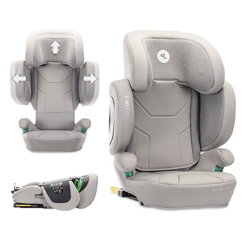 Scaun auto pentru copii Lorelli Growgo, Isofix, pliabil, protectii laterale extensibile, spatar reglabil, tetiera reglabila, 100-150 cm, 3-12 ani, Gri