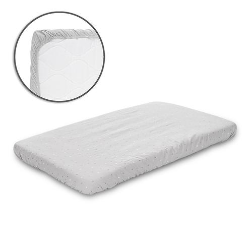 Cearceaf cu elastic pentru patut Lorelli, 98 x 65 cm, 100% bumbac ranforce, Gri