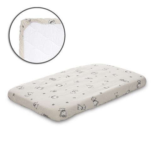 Cearceaf cu elastic pentru patut Lorelli, 98 x 65 cm, 100% bumbac ranforce, Bej