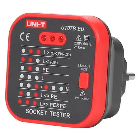 Multimetru digital tester retea UNI-T UT07B, Grad de protectie: IP40, Curent nominal: 10 A