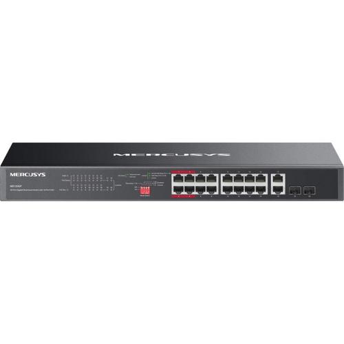 Switch fara management Mercusys MS120GP, 20-Port Gigabit Rackmount cu 16-Port PoE+