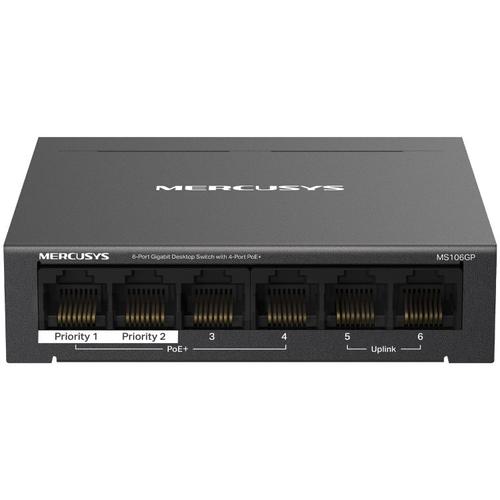 Switch Mercusys MS106GP, 4 porturi, PoE+