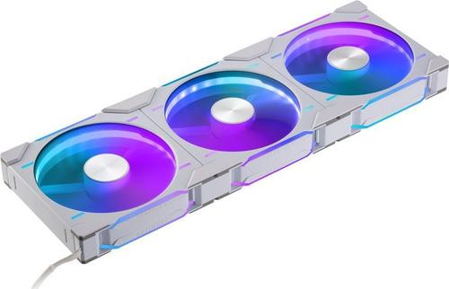 Ventilator Phanteks D30 Reverse, Set 3 bucati, 140 mm, 4-pin PWM, 1800 RPM, D-RGB (Alb)