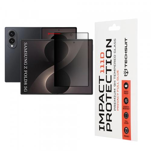 Folie de protectie Ecran Interior Privacy Techsuit pentru Samsung Galaxy Z Fold8 F976, Sticla Securizata, Full Glue, 111D