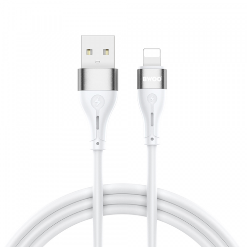 Cablu Date si Incarcare USB-A - Lightning BWOO X280L, 18W, 1m, Alb