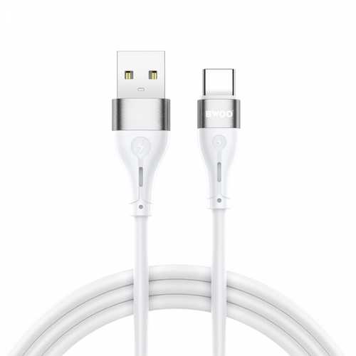 Cablu Date si Incarcare USB-A - USB-C BWOO X280C, 18W, 1m, Alb