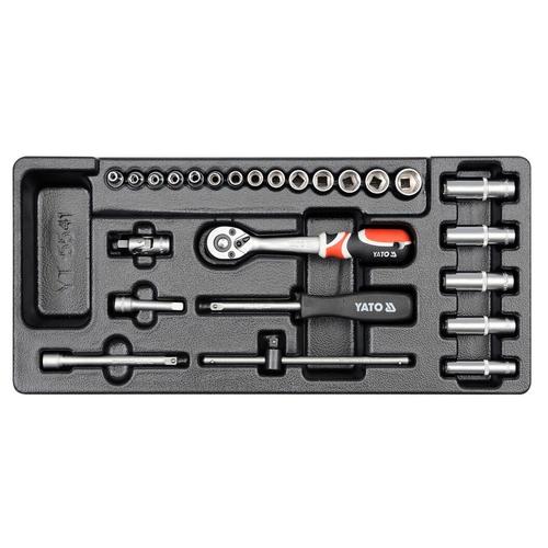Set chei tubulare si accesorii  Yato YT-5541, 1/4 pentru dulap