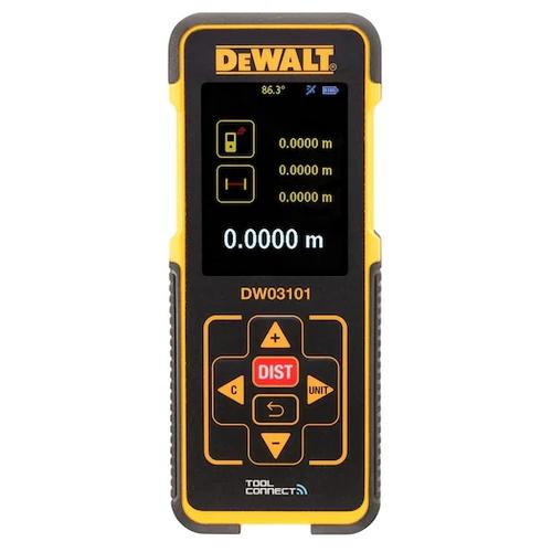 Telemetru cu laser DeWalt DW03101-XJ, 100 m, Buetooth (Galben/Negru)