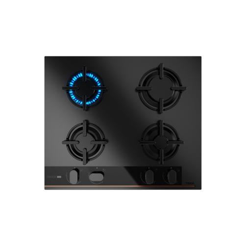 Plita incorporabila TEKA GBC 64-G1 GBC BM, Design Infinity G1, gaz, 4 zone de preparare, Aprindere electrica, Gratare fonta