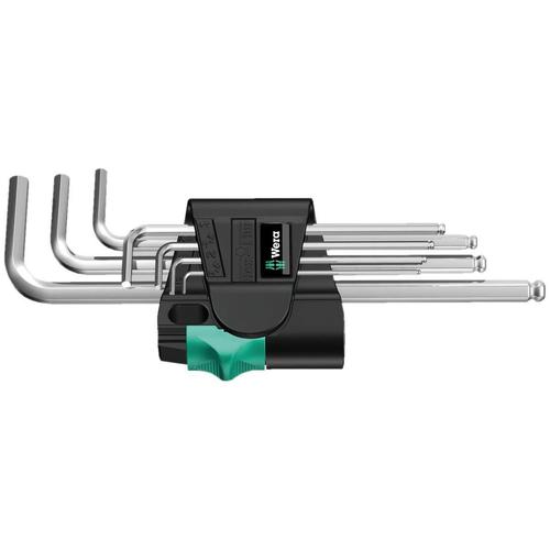 Set chei imbus cromate cu bila, WERA Hex-Plus, 9 piese