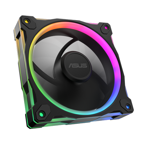 Ventilator PC Asus Prime MR120 ARGB, 12cm, 0-1600rpm, Sleeve Bearing, 58 cfm (Negru)